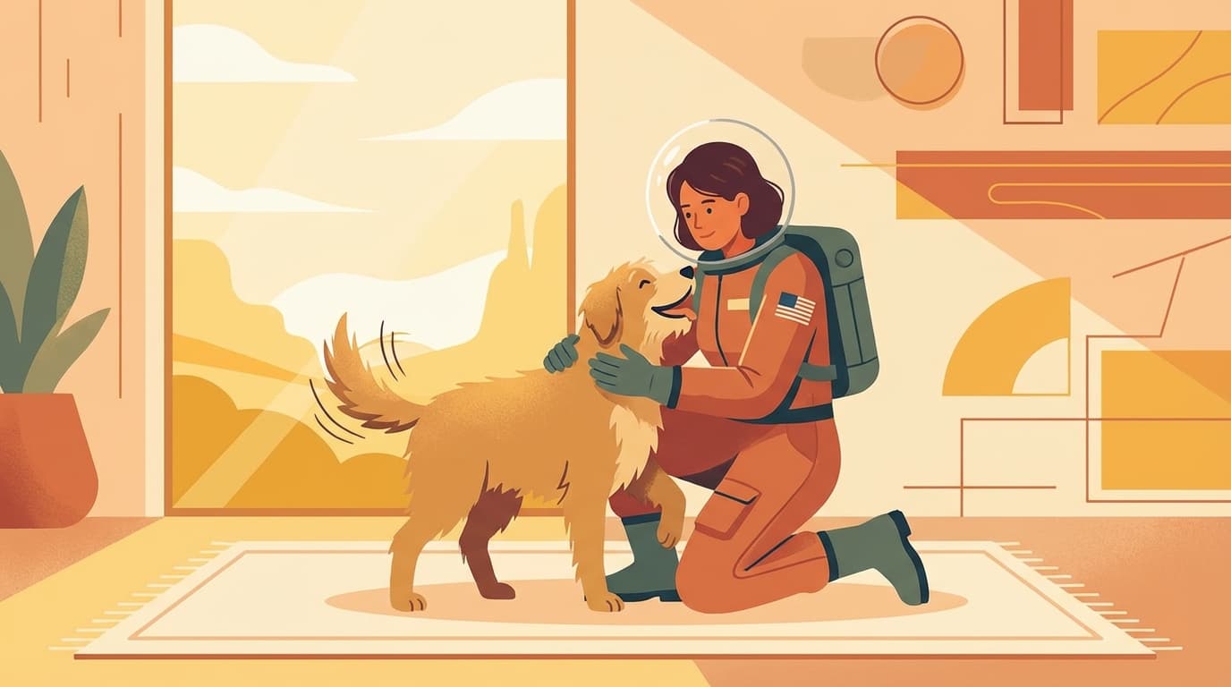 Astronaut Christina Koch Reunites With Her Dog After Space
