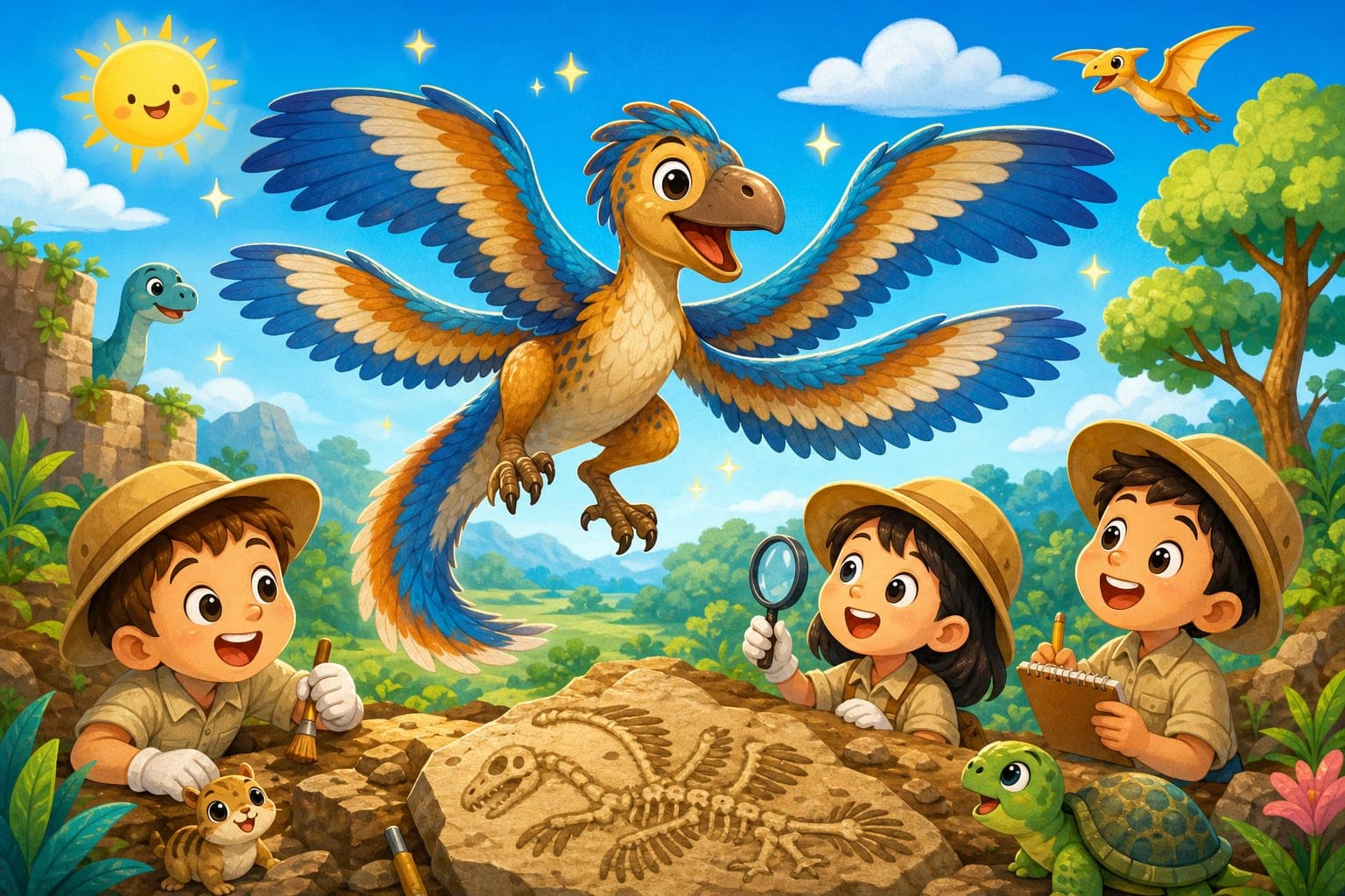 Cool New Dinosaur Had Four Wings!