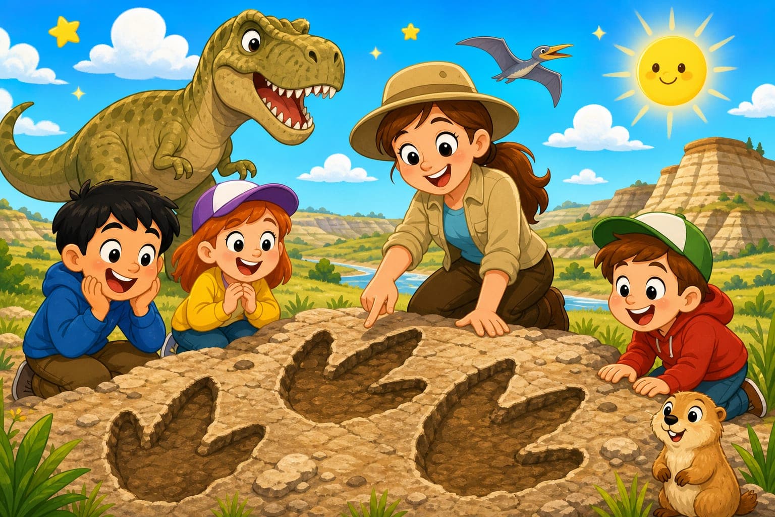 Giant T-Rex Footprints Found in North Dakota!