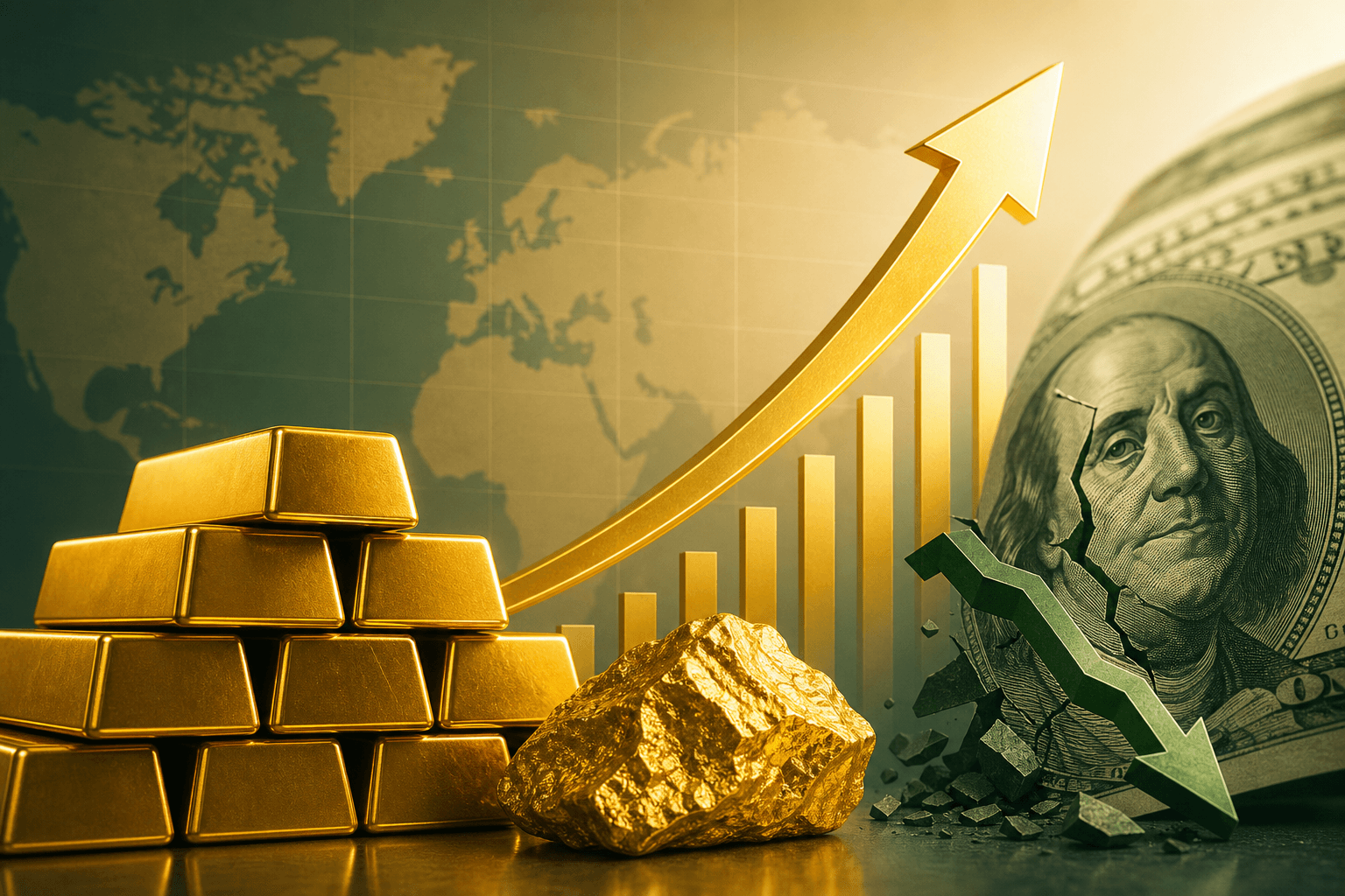 Gold Prices Surge to Three-Month High as Dollar Weakens