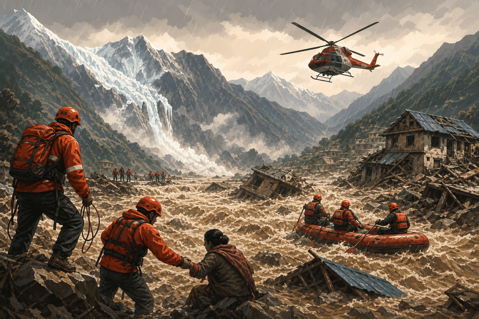 Nepal Floods Leave Hundreds Dead as Rescue Efforts Continue