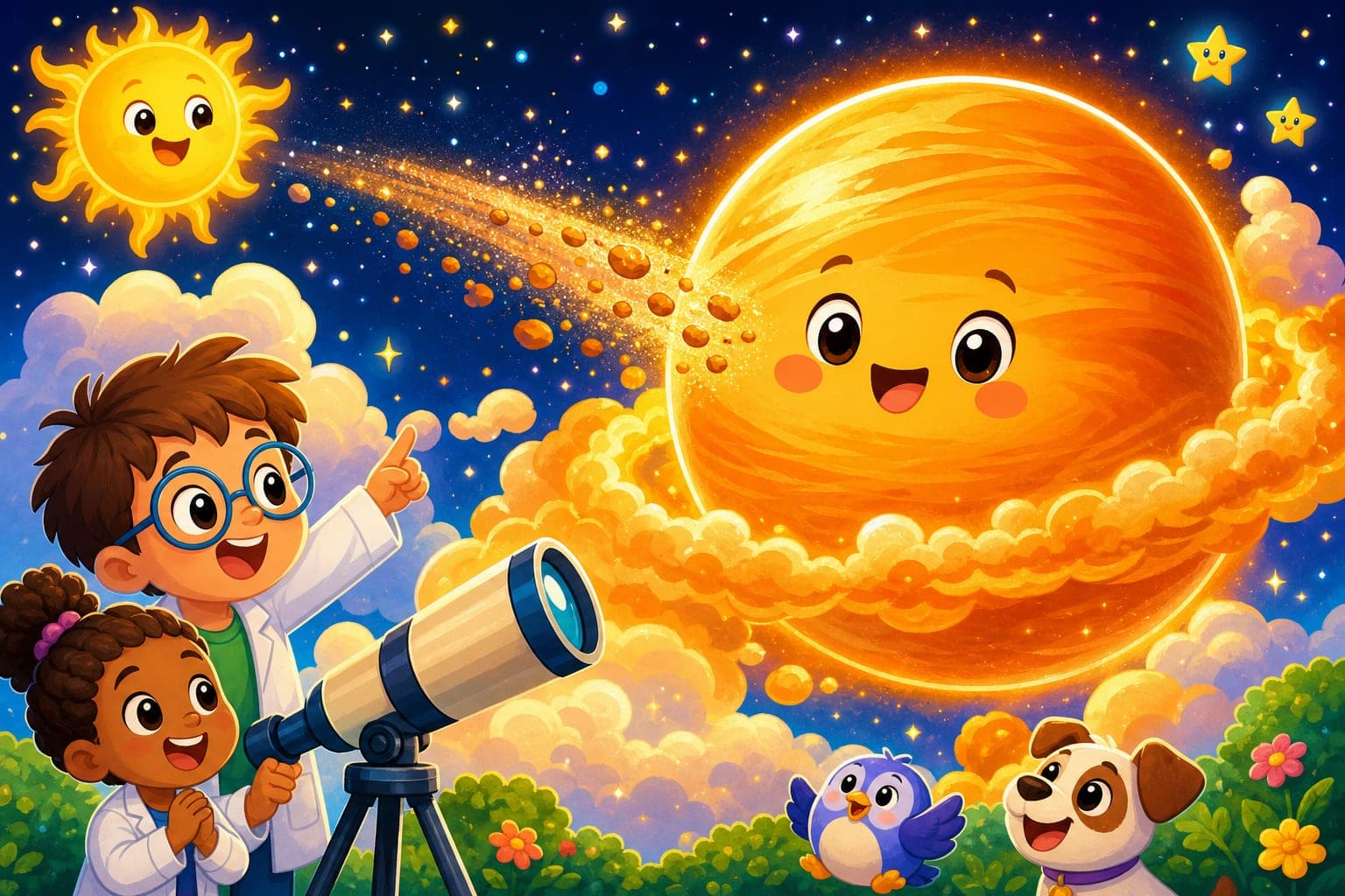 Space Dust Makes Venus Look Orange!