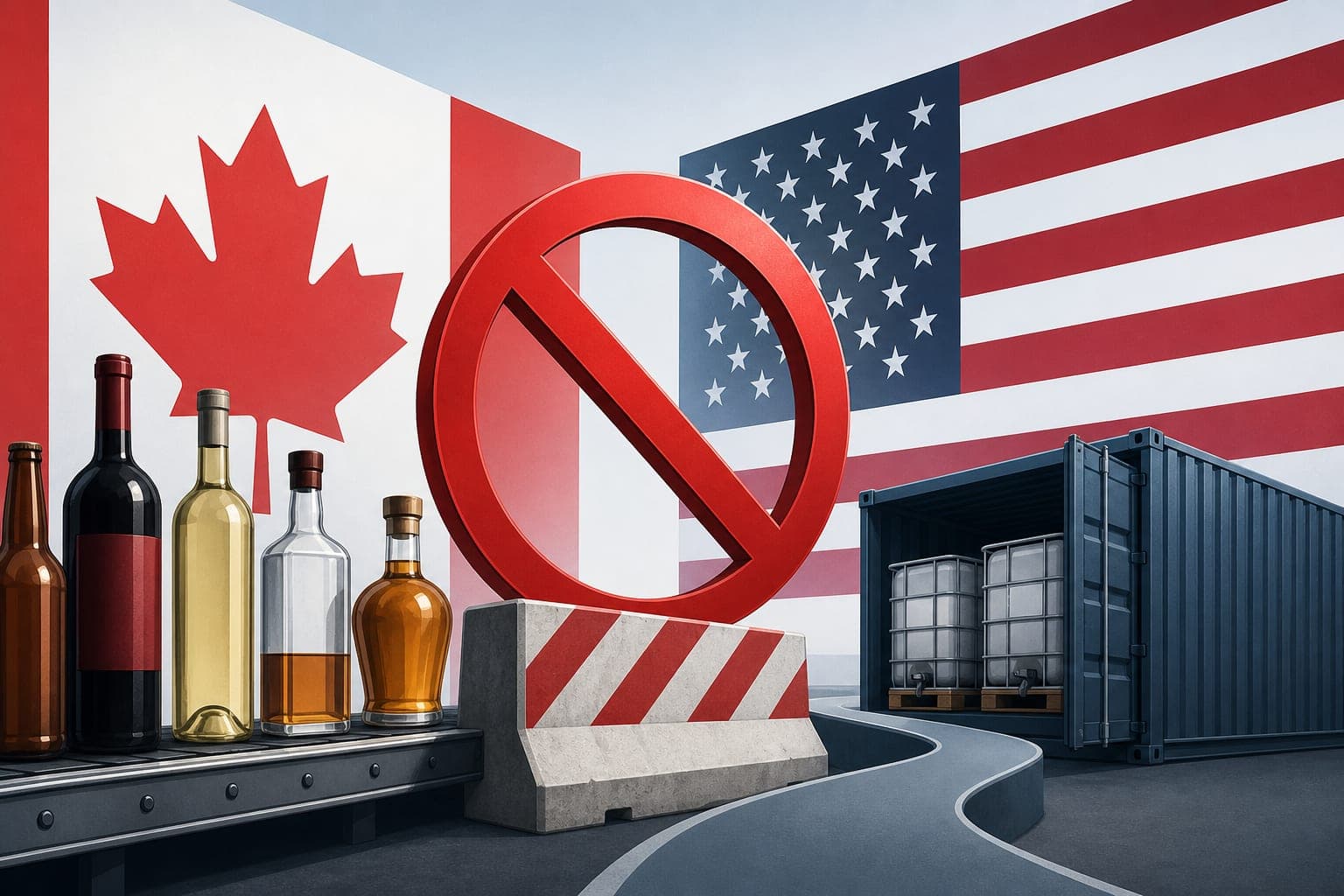 U.S. Bans Canadian Alcohol Imports Amid Escalating Trade War