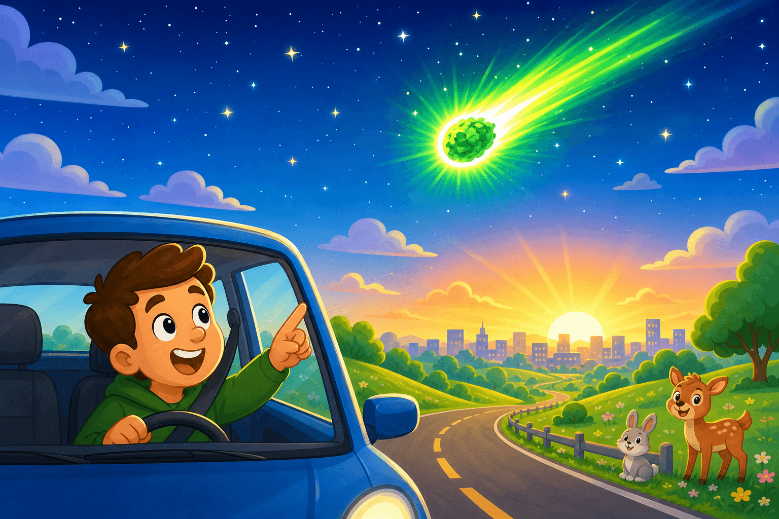 A Green Fireball Flew Across the Sky!