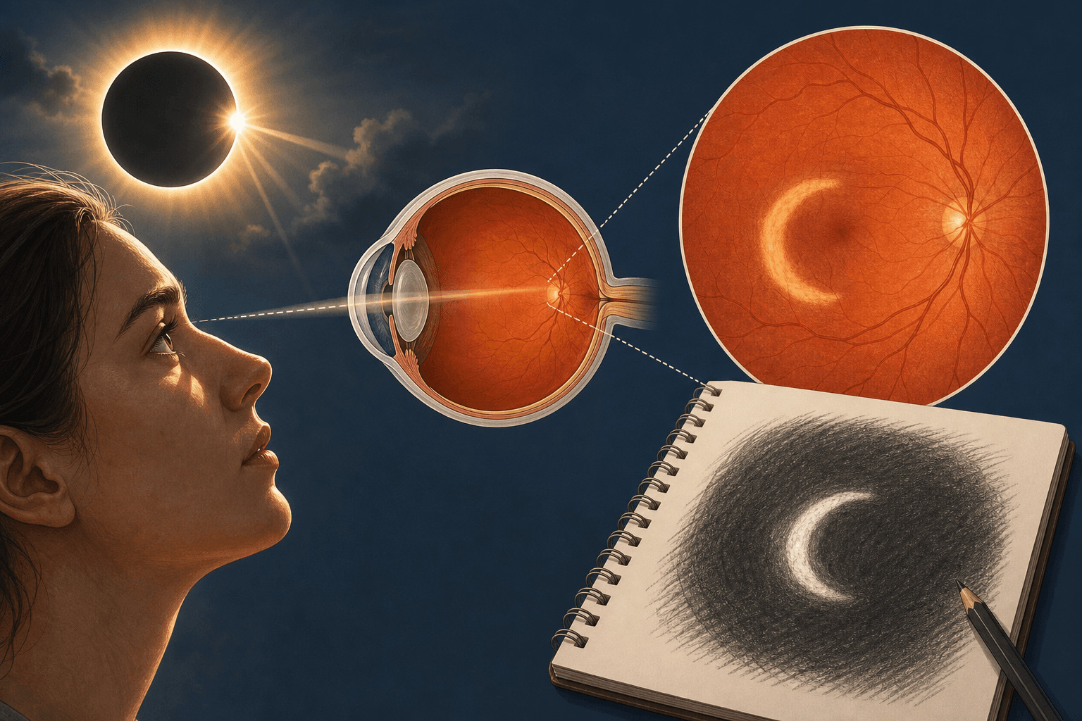 A Momentary Glance: How Seconds of Sunlight Scarred a Retina Forever