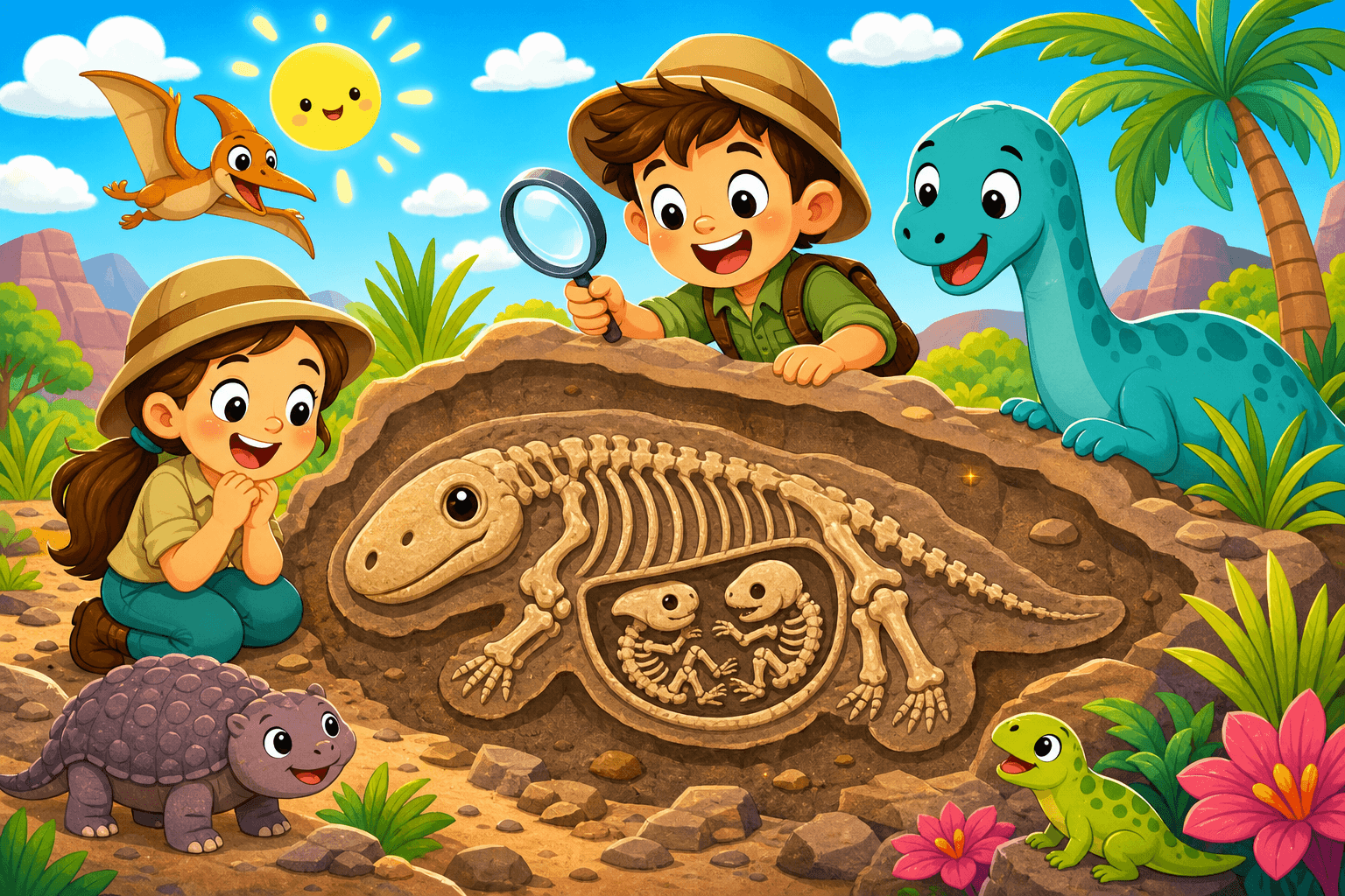 Amazing Fossil Shows Ancient Animals Had Live Babies!