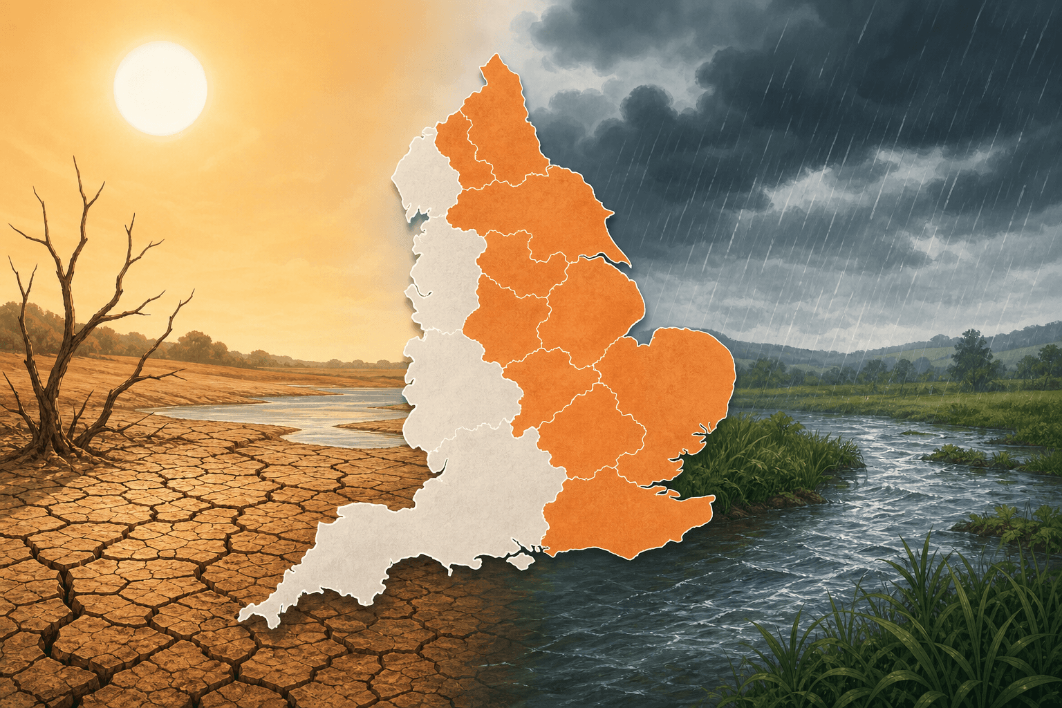 Half of England Declared in Drought as Climate Whiplash Intensifies