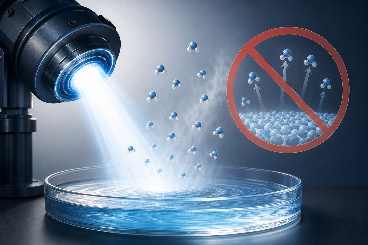Intense Light Fails to Accelerate Water Evaporation, Challenging New Theory