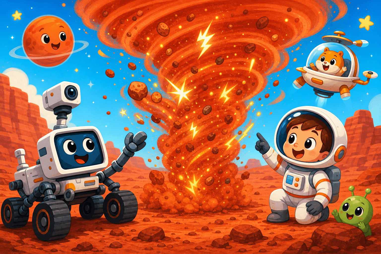 Mars Dust Storms Can Make Tiny Sparks!