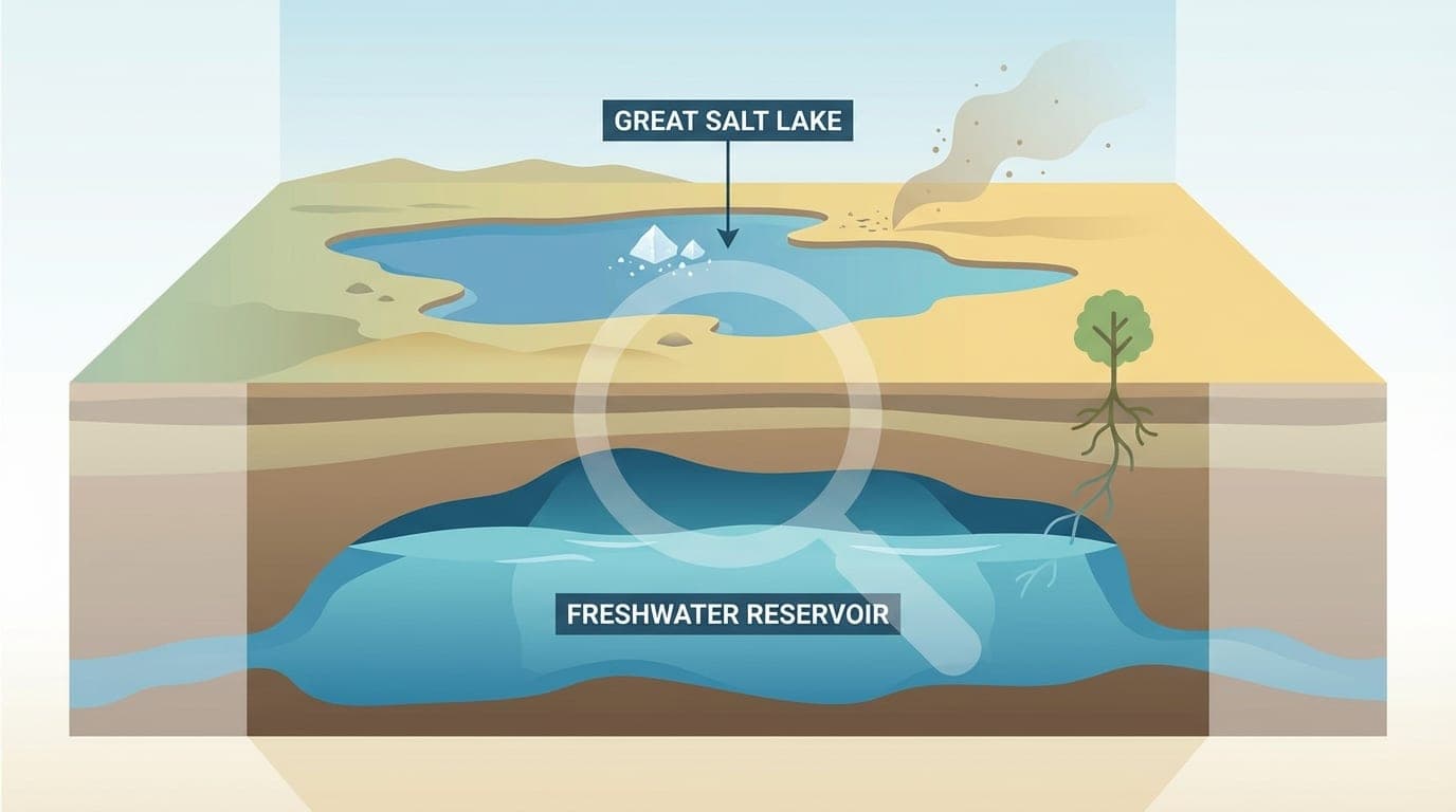Massive Freshwater Reservoir Discovered Beneath Utah's Great Salt Lake
