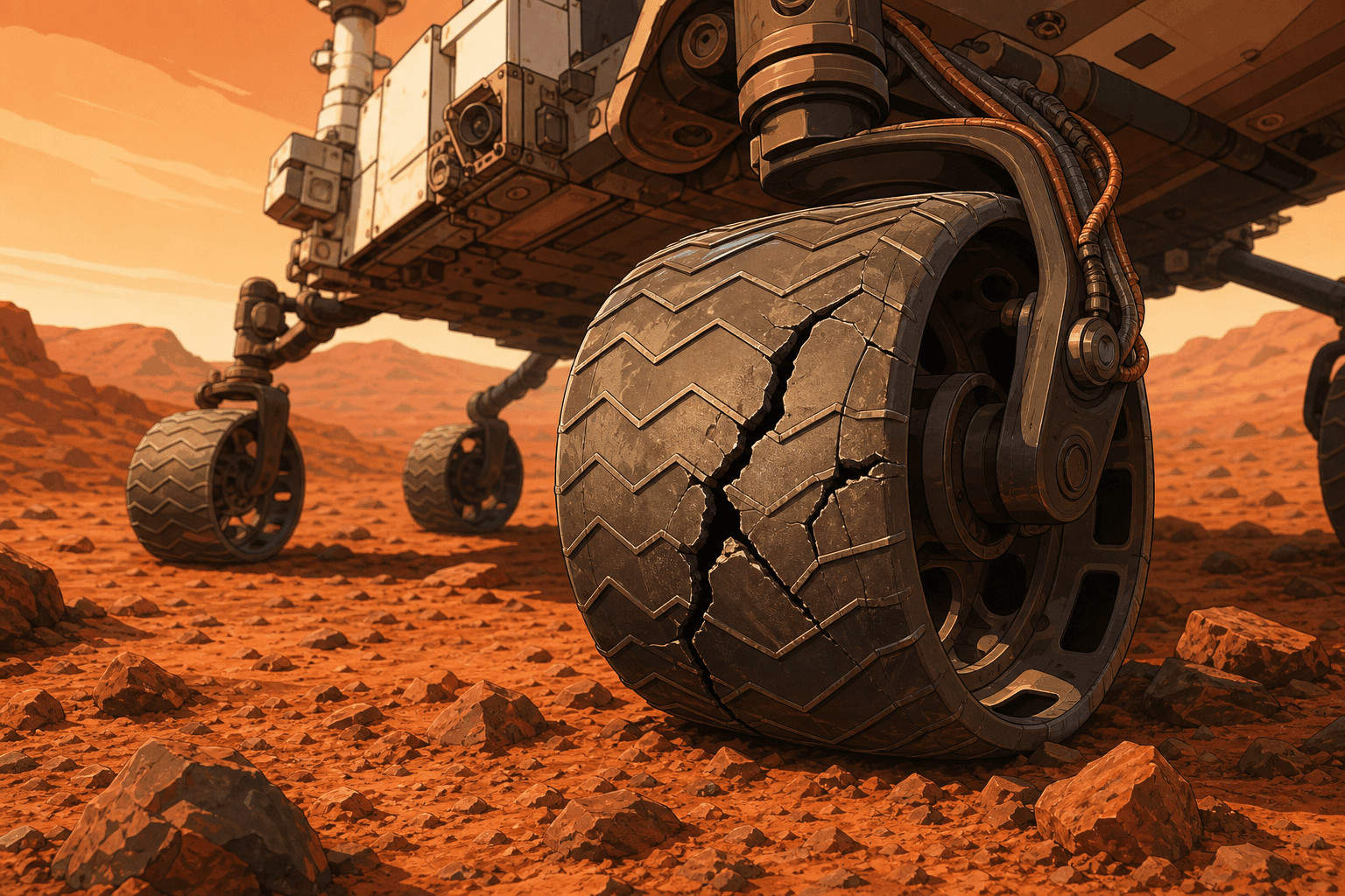 NASA's Mars Rover Shows Its Battle Scars After 14 Years