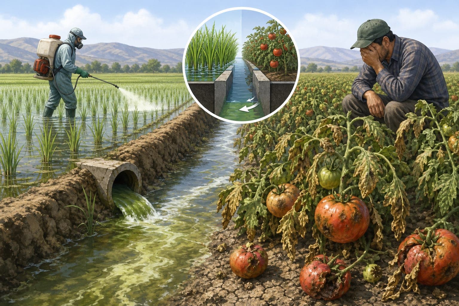 Pesticide Runoff From Rice Fields Devastates Tomato Yields in Turkey