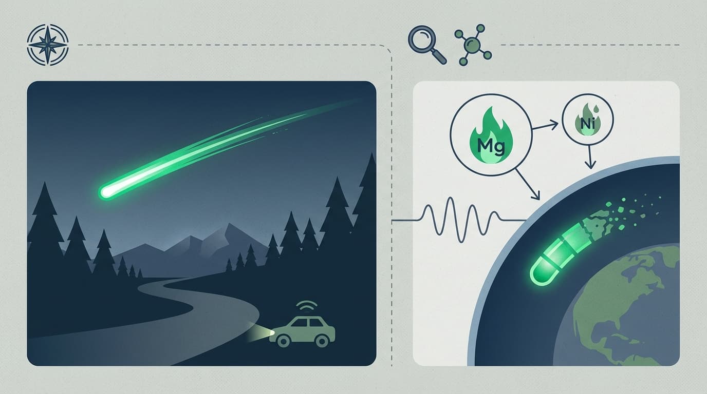 Spectacular Green Fireball Illuminates the Pacific Northwest Sky