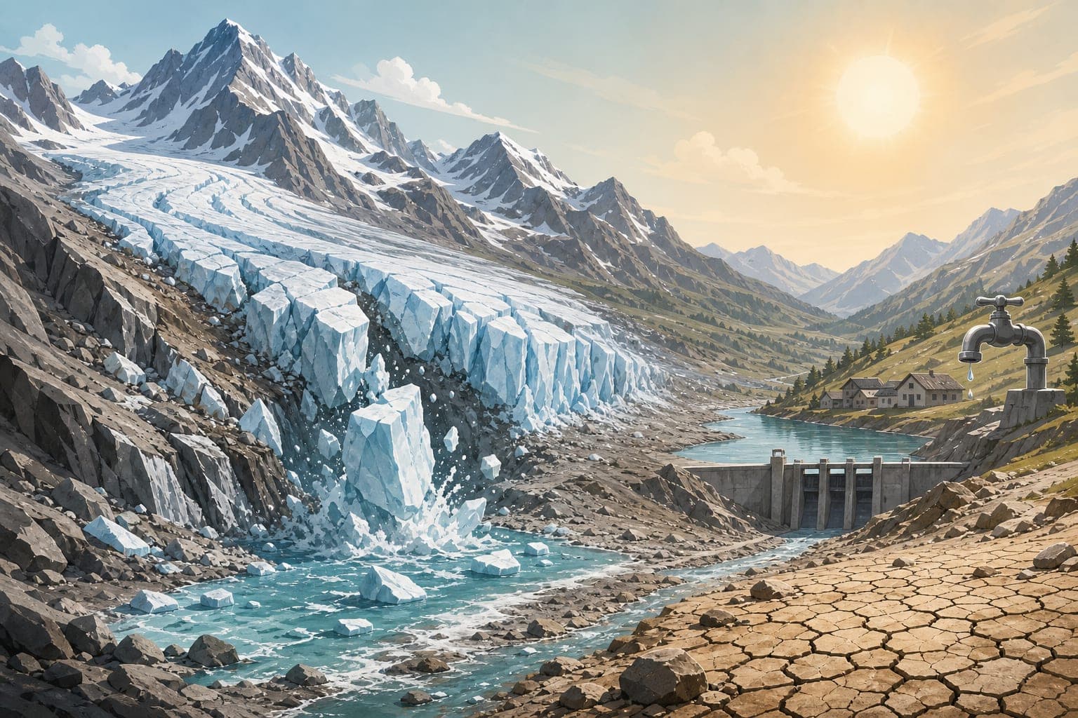 Swiss Glaciers Suffer Catastrophic Ice Loss, Threatening Alpine Water Supplies