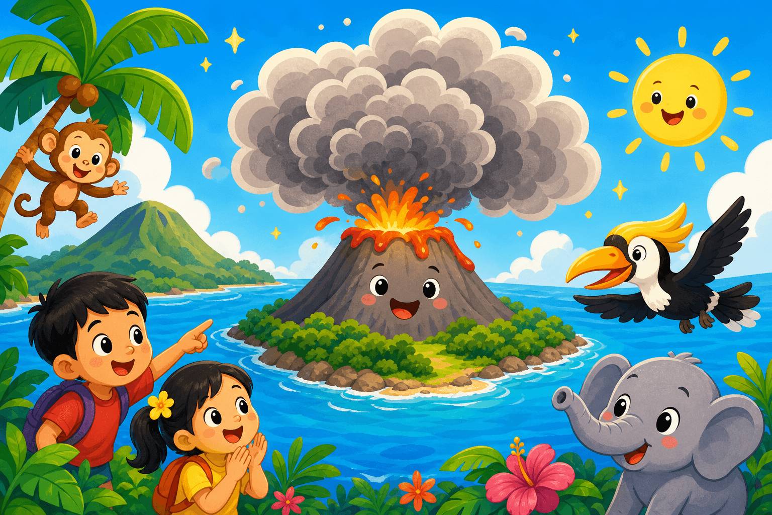 A Baby Volcano Wakes Up in Indonesia!