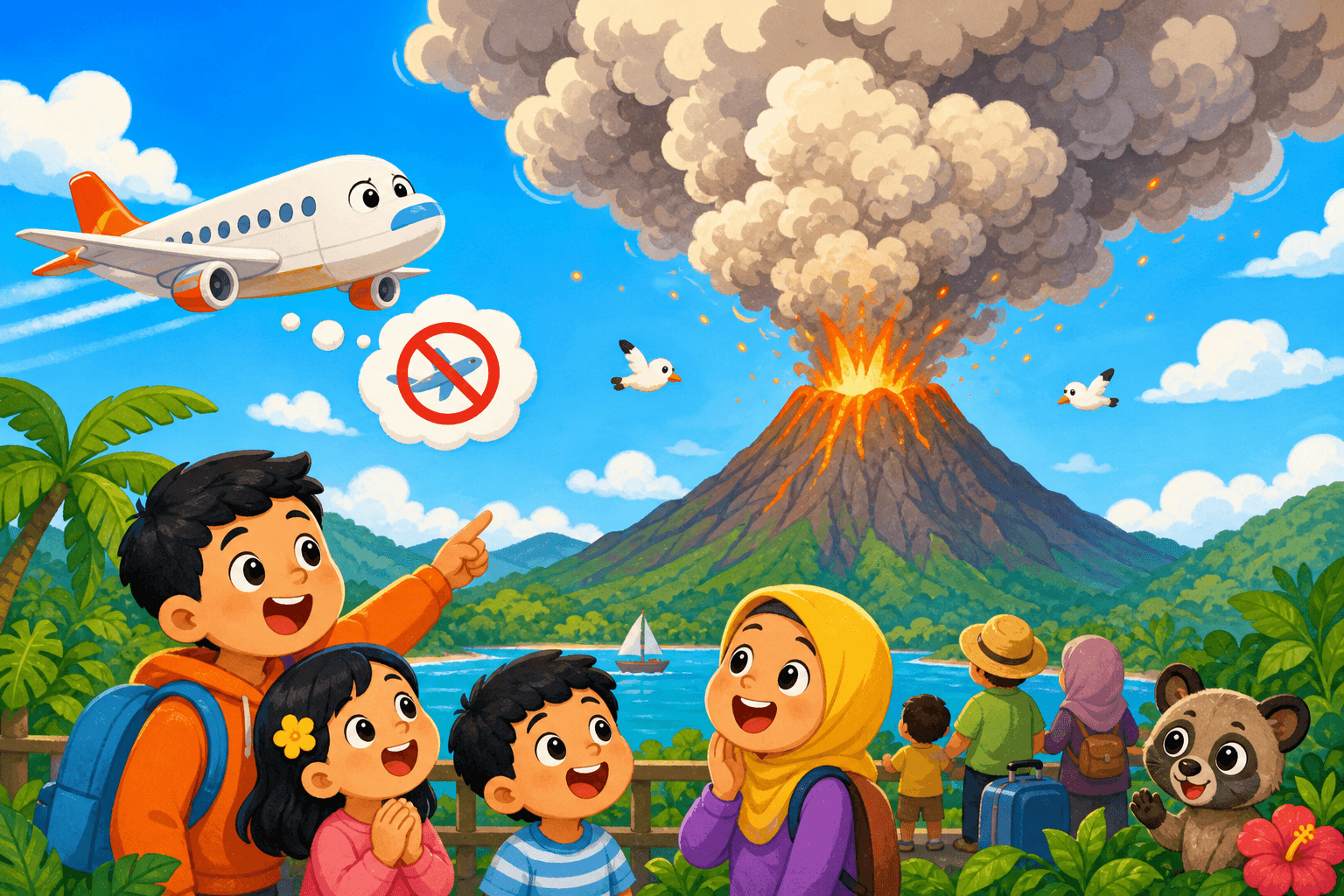 A Volcano Sends Ash Into the Sky!