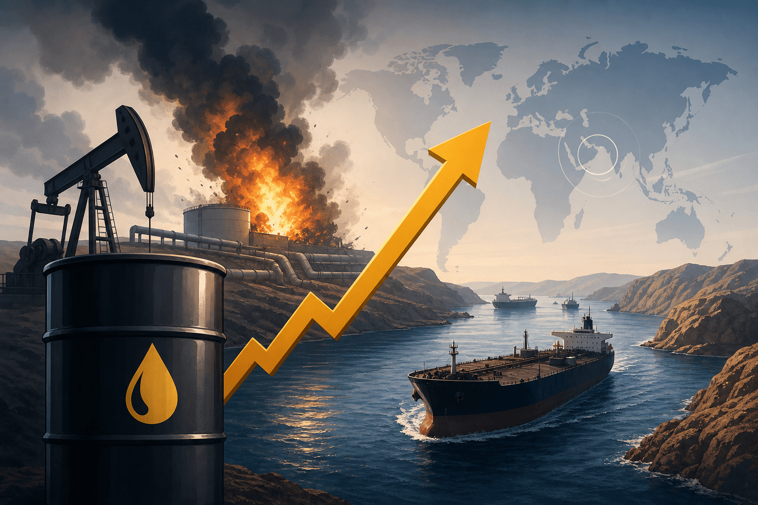 Oil Prices Jump After Attacks Near Saudi Arabia and Strait of Hormuz