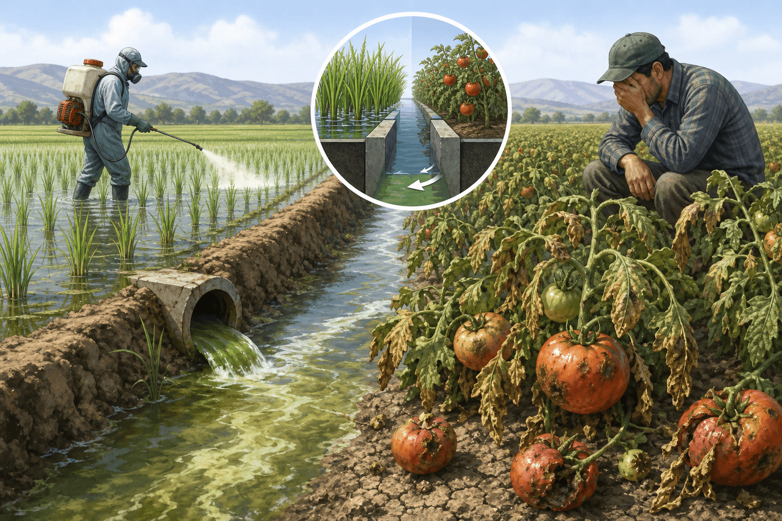Pesticide Runoff From Rice Fields Devastates Tomato Yields in Turkey
