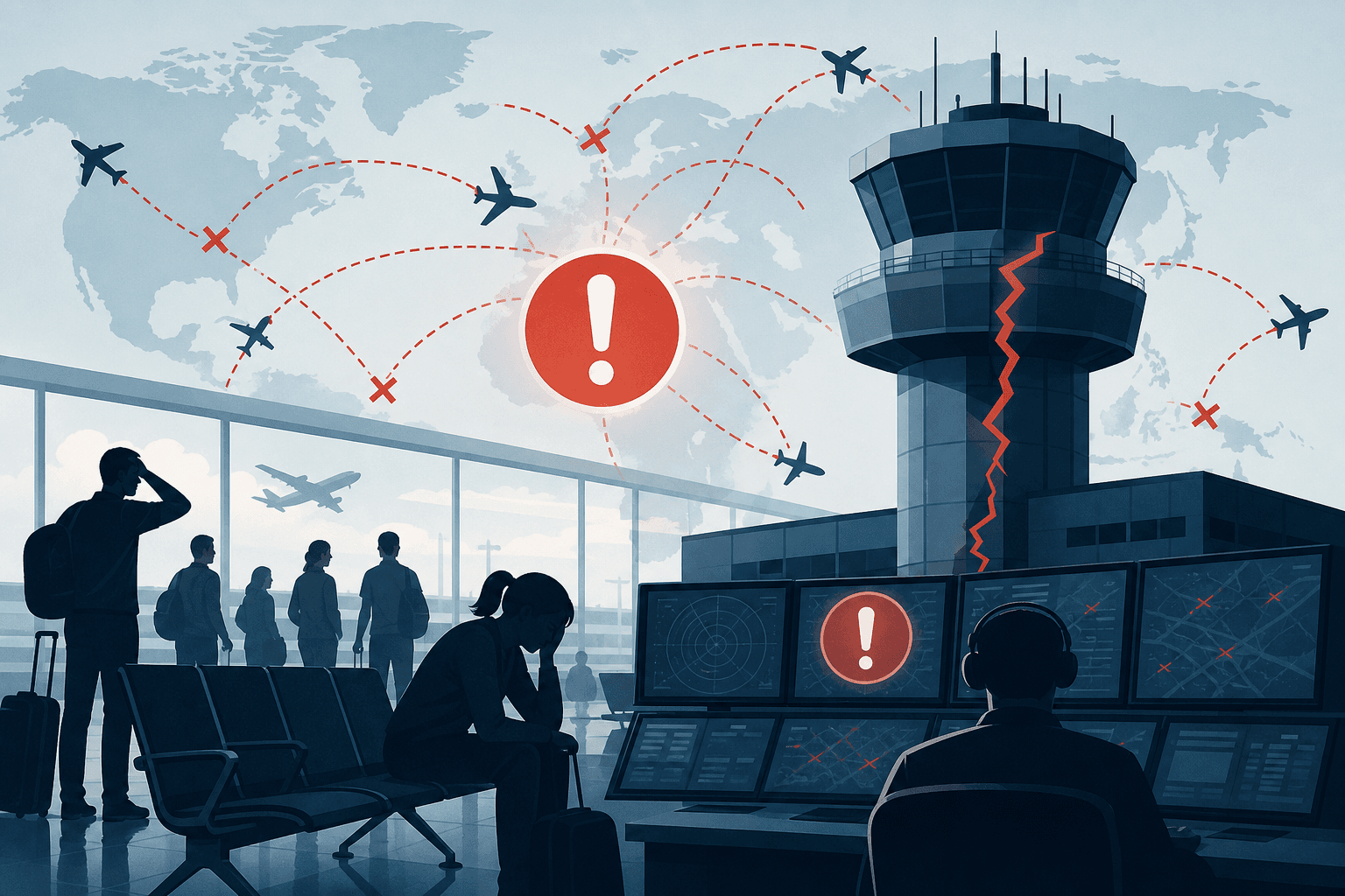 UK Air Traffic Crisis Disrupts Over 1,300 Flights Worldwide
